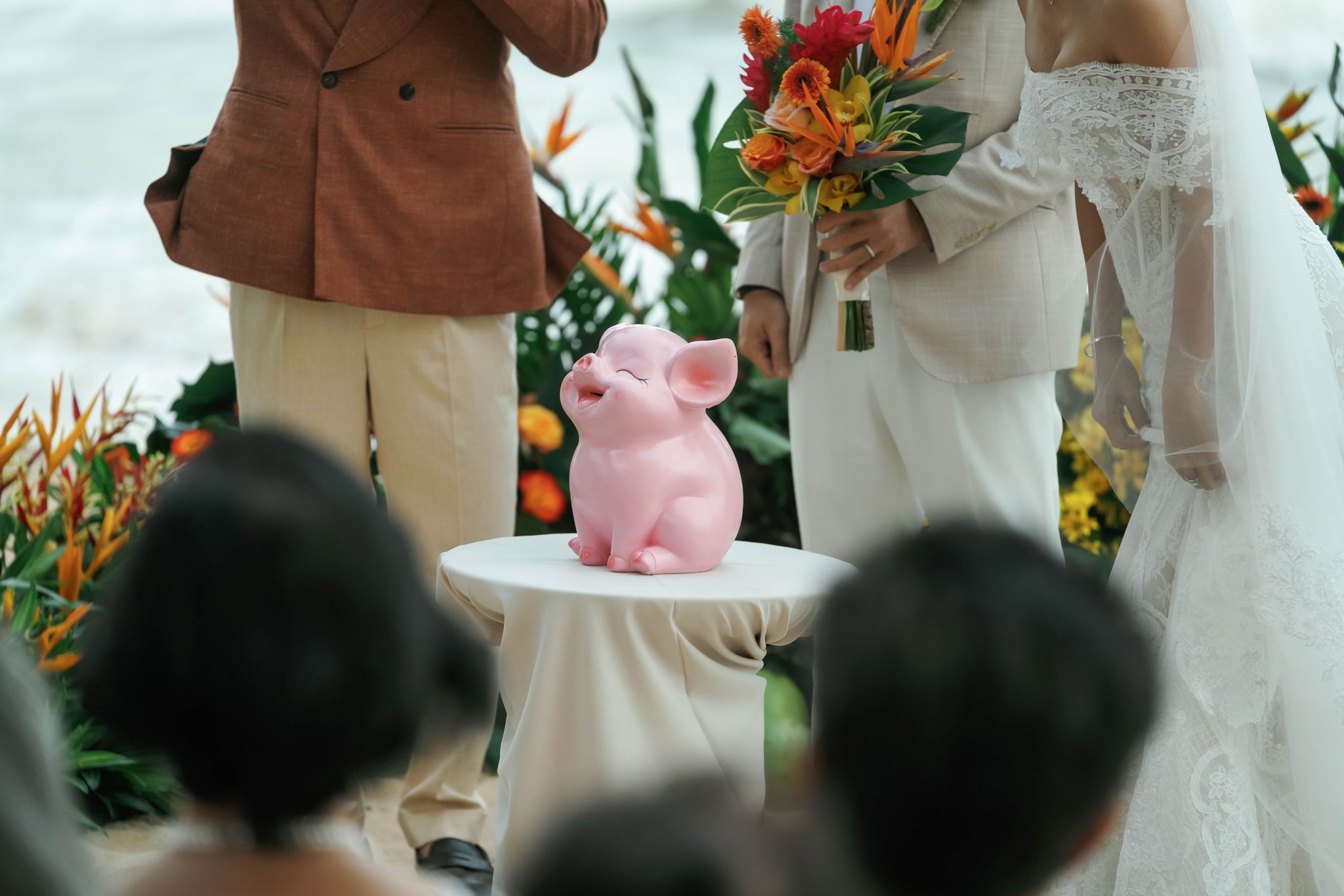Ảnh gia đình trong đám cưới Kim Ngân và Trọng Thức tại Phan Thiết